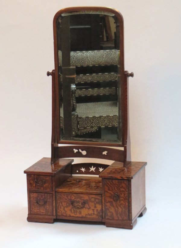 Mulberry Wood Vanity Mirror with Drawers