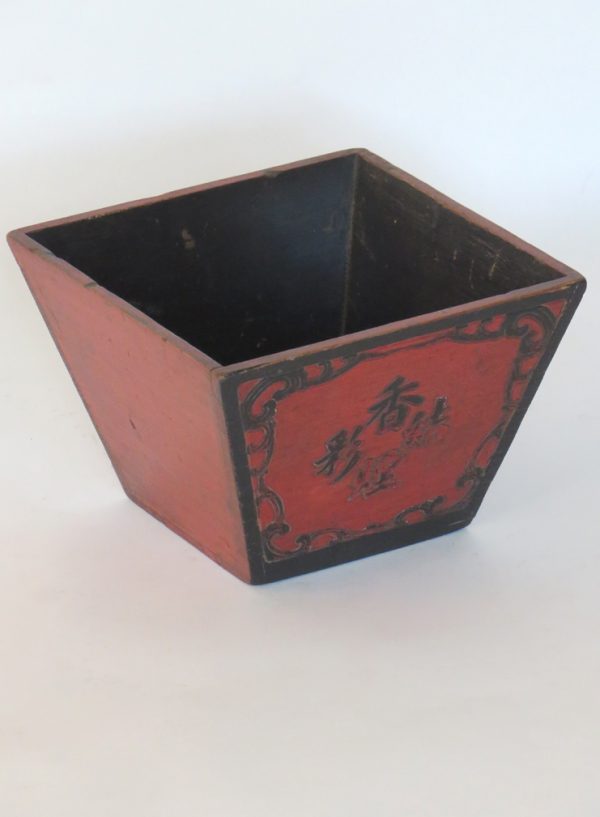 Red Lacquered Wooden Box