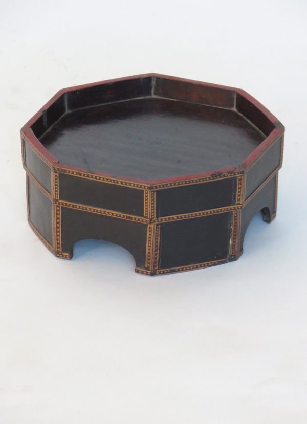 Black Lacquer Octagonal Tray