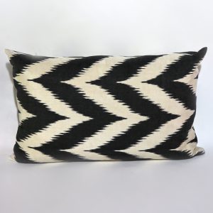 Hand-Loomed Uzbek Silk Ikat Pillow