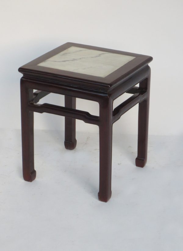 Blackwood Stool with Marble Top
