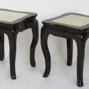 Black Wood Stool, Shanghai Province, China, c. 1880
