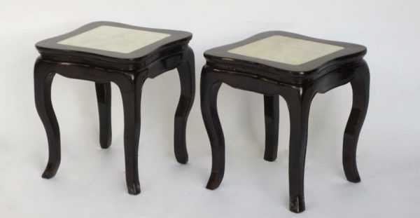 Black Wood Stool, Shanghai Province, China, c. 1880