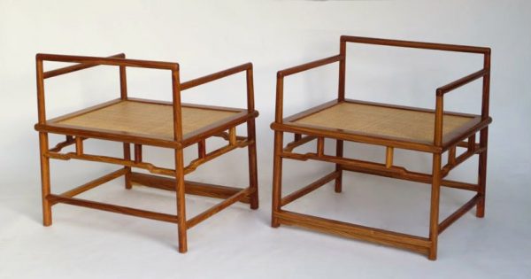 Huali Mu Hard Cane Chair, China, Newly Made, Seat Ht. 19"