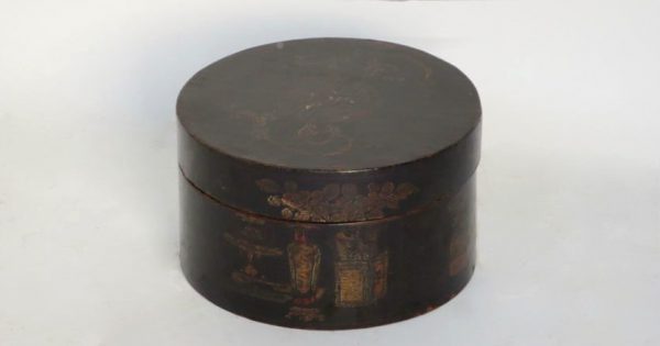 Black Lacquer Round Box, Shanxi Province, China Mid 19th Century