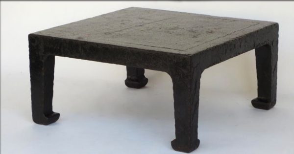 Black Crackle Lacquered Table, Shanxi Province, China, 19th Century