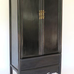 Black Lacquer Tapered Cabinet
