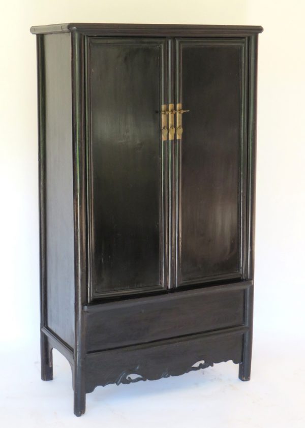 Black Lacquer Tapered Cabinet