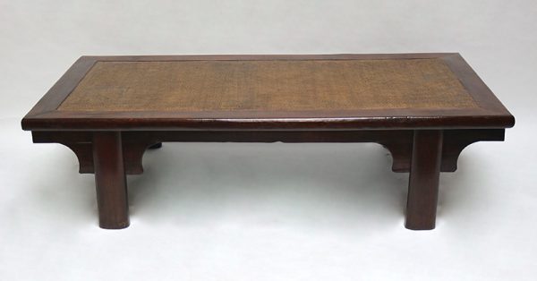 Elm Wood Kang Bed with Cane Top