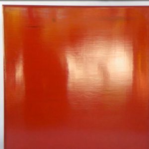 Elm Wood Red Lacquer Square Table Top, China, Newly Made