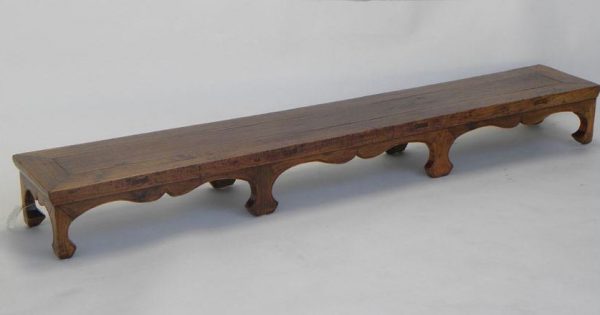 Elm Wood Long Kang Foot Stool, Shanxi Province, China, Late 19th Century