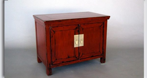 Elm Wood Red Lacquer Cabinets, Shanxi Province, c. 1880