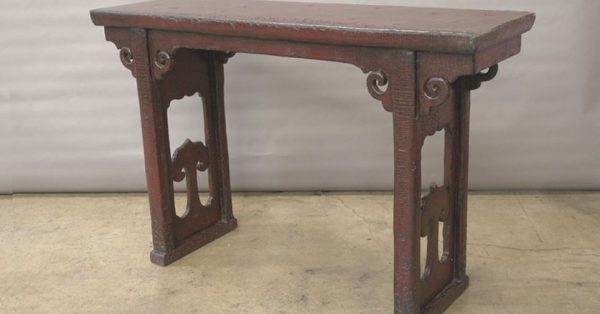 Red Crackle Lacquer Altar Table. Shanxi Province, China, c. 1720