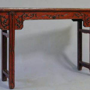 Red Lacquer Altar Table, Suzhou Province, China, c. 1840