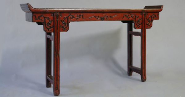 Red Lacquer Altar Table, Suzhou Province, China, c. 1840