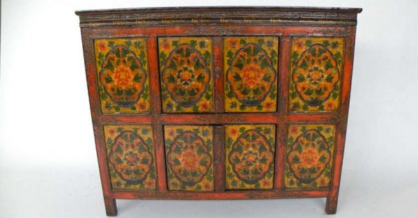 Tibetan Painted Chest, c. 1875