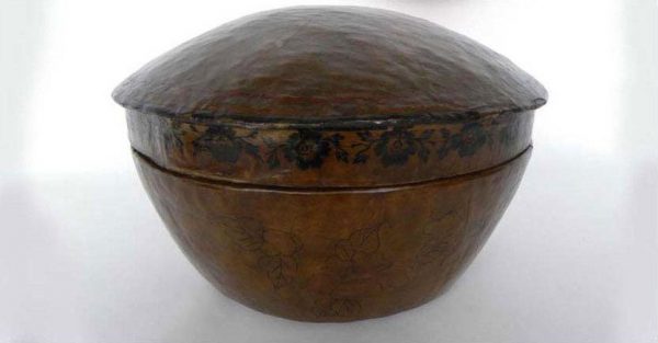 Paper Mache Lacquered Box, Shanxi Province, China Late 19th Century