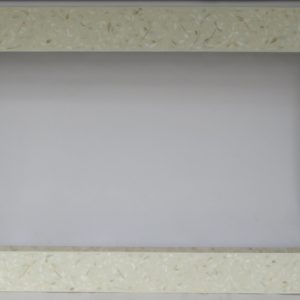 White on White Inlay Mirror Frame