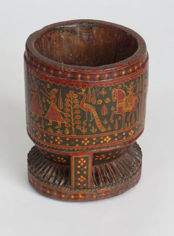 Wooden Painted Morter