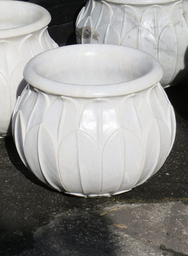 White Marble Planter