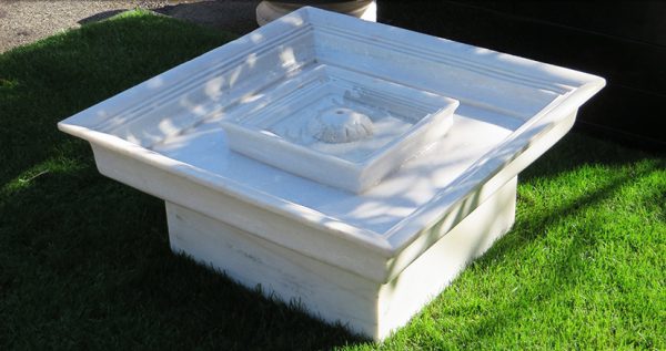 White Marble Square Fountain