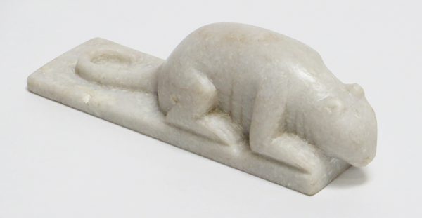 Hand Carved White Marble Mouse