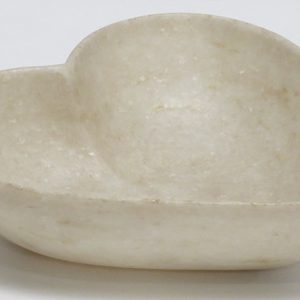 Hand Carved White Marble Heart Shape Bowl