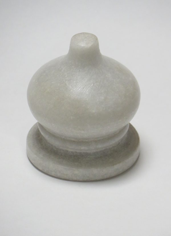 Hand Carved White Marble Paperweight