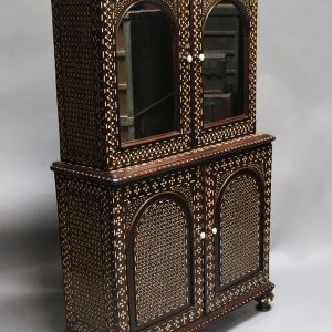 2-Part Wood and Bone Inlay Almirah