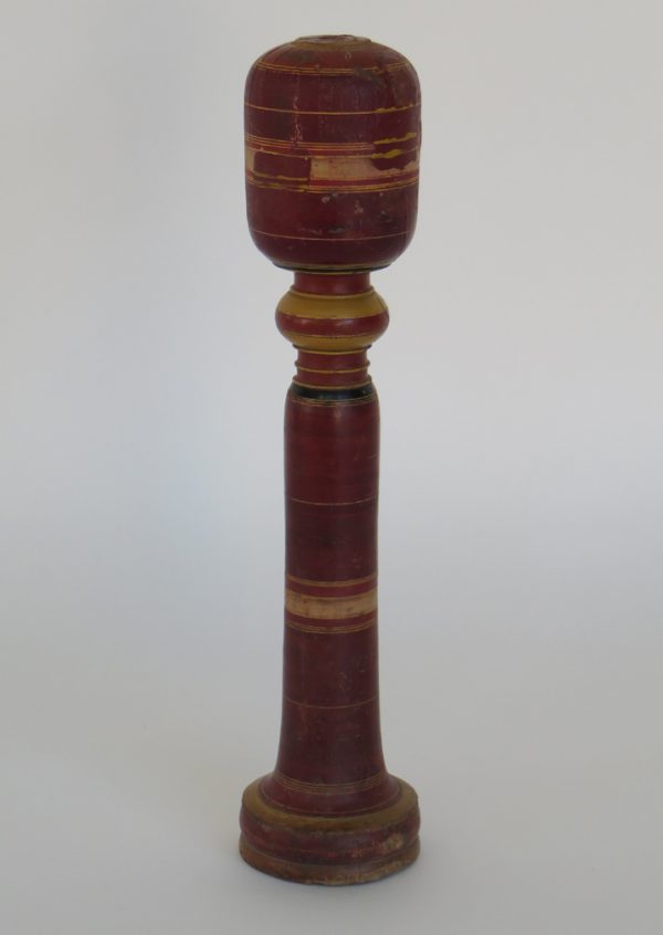 Carved Wooden Painted Leg