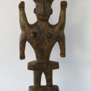 Carved Wooden Figure with Base