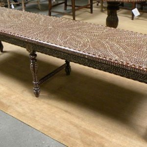 Wood and Bone Inlay Table