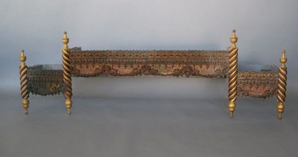 Wooden And Brass Carved Wall Valance