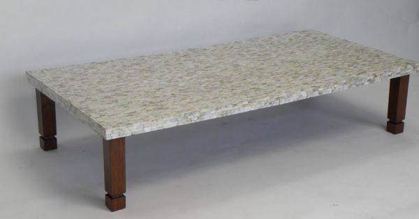 Mother Of Pearl Table Top From India with Chinese legs
