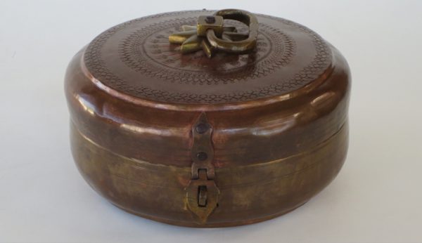 Brass Covered Chapati Box