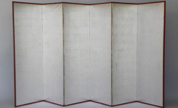 Six Panel Silver Leafed Screen, Japan, c. 1870