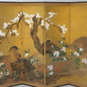 Four Panel Screen, Kano School, Japan