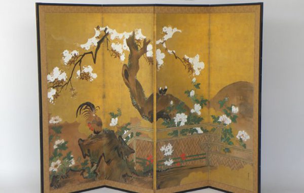 Four Panel Screen, Kano School, Japan