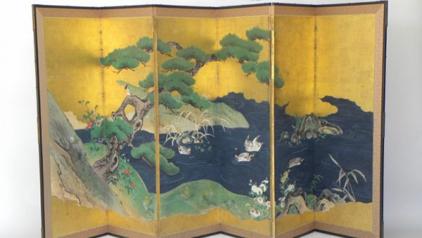 Six Panel Screen, Kano School, Japan