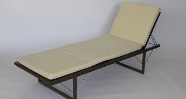 Kitul Wood And Stainless Steel Sun Bed