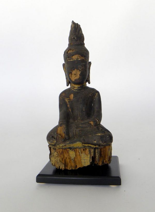 Carved Wooden Buddha from Myanmar