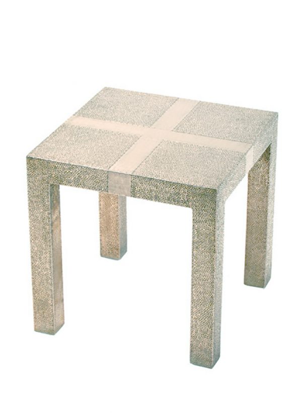Teak Wood and White Bronze Table