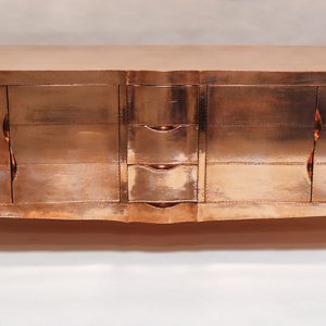 Teakwood and Copper Louise Credenza