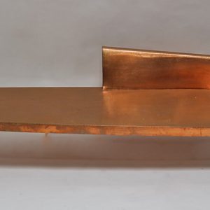 Teak Wood and Copper Chaise Lounge