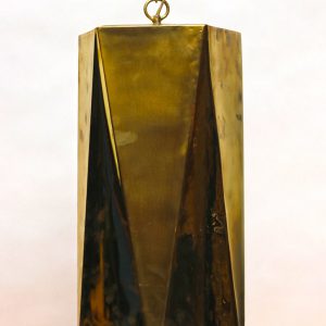 Brass Vertical Origami Hanging Lamp