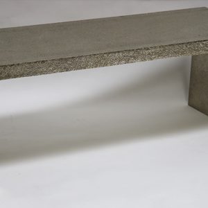White Metal Low Rectangle Bench