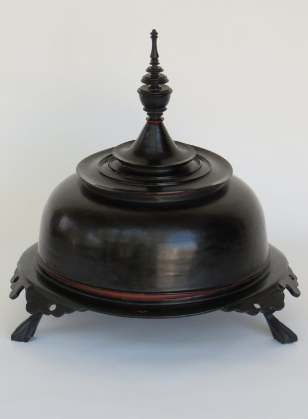 Lacquered Bamboo Offering Tray with Lid