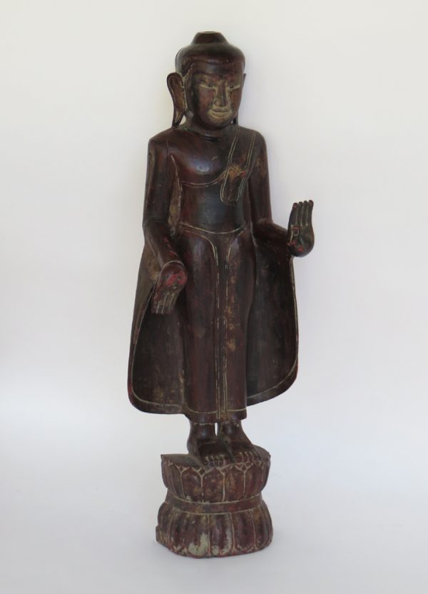 Burmese Wooden Standing Buddha