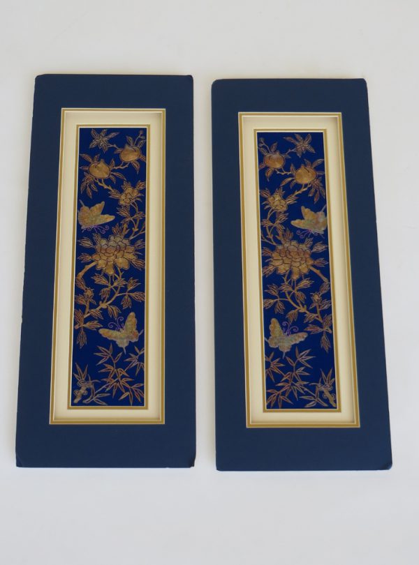 Embroidered Gold on Silk