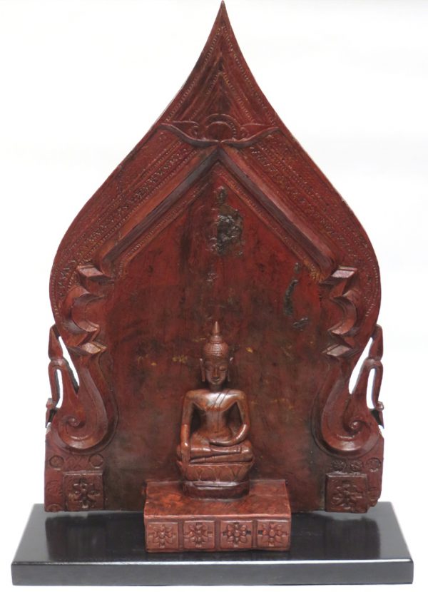 Sitting Buddha with Ebonized Mahogany Base